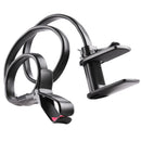 Aluminum Gooseneck Cell Phone Bed Car Desk Mount Tablet Holder for iphone Black