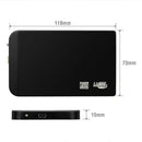 USB 3.0 2.5" SATA HDD SSD Hard Drive Enclosure Disk Case Box for PC Black