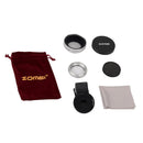 Zomei 2in1 37mm 0.45X Wide Angle Lens with Clip for Mobilephone Tablets Silver