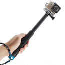36 inch Pole Extendable Self-timer Selfie Stick Handheld Monopod for Gopro Blue