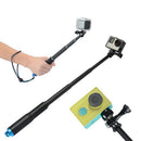 36 inch Pole Extendable Self-timer Selfie Stick Handheld Monopod for Gopro Blue