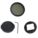 52mm CPL Filter+Lens Cap+Lens Adapter Mount Ring for Gopro Hero 5 Cameras