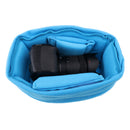 Shockproof Flexible DSLR SLR Handheld Camera Bag Insert Partition Padded Cover Case Blue