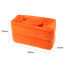 Portable Carrying Bag DSLR Camera Partition Padded Bag Travel Case for Nikon Sony Orange