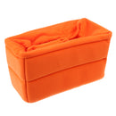 Portable Carrying Bag DSLR Camera Partition Padded Bag Travel Case for Nikon Sony Orange