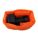 Portable Carrying Bag DSLR Camera Partition Padded Bag Travel Case for Nikon Sony Orange