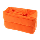 Portable Carrying Bag DSLR Camera Partition Padded Bag Travel Case for Nikon Sony Orange