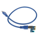 PCI-E 1x To 16x Powered USB 3.0 Audio Video Extender Riser Card Adapter Power Cable 60cm for LINUX MAC