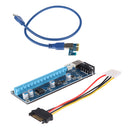 PCI-E 1x To 16x Powered USB 3.0 Audio Video Extender Riser Card Adapter Power Cable 60cm for LINUX MAC