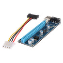 PCI-E 1x To 16x Powered USB 3.0 Audio Video Extender Riser Card Adapter Power Cable 60cm for LINUX MAC