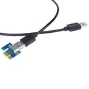 USB3.0 PCI-E Express 1x to16x Riser Card SATA Extension Cable 4 Pin