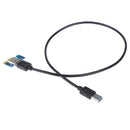 USB3.0 PCI-E Express 1x to16x Riser Card SATA Extension Cable 4 Pin