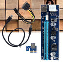PCI-E 1x to 16x Mining Machine Enhanced Extender Riser Card Adapter with 60cm USB 3.0 and SATA Power Cable