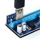 PCI-E 1x to 16x Mining Machine Enhanced Extender Riser Card Adapter with 60cm USB 3.0 and SATA Power Cable