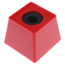 Trapezoid 40mm Round Handheld Mic Interview Microphone Logo Flag Station Red