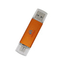 DOVEWILL Mini 2 in 1 OTG Micro USB 2.0 Flash Pen Drive Memory Stick for Android Phone Tablet Computer Gold 64G