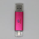 DOVEWILL 2 in 1 Alloy Flash U Disk OTG USB 2.0 Storage Thumb U Disk for Samsung Galaxy S5 S6 Phone Rose Pink 8G