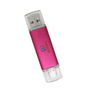 DOVEWILL Mini 2 in 1 OTG Micro USB 2.0 Flash Pen Drive Memory Stick for Android Phone Tablet Computer Rose Pink 64G