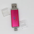 DOVEWILL Mini 2 in 1 OTG Micro USB 2.0 Flash Pen Drive Memory Stick for Android Phone Tablet Computer Rose Pink 64G