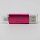 DOVEWILL Mini 2 in 1 OTG Micro USB 2.0 Flash Pen Drive Memory Stick for Android Phone Tablet Computer Rose Pink 64G