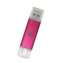 DOVEWILL Mini 2 in 1 OTG Micro USB 2.0 Flash Pen Drive Memory Stick for Android Phone Tablet Computer Rose Pink 64G