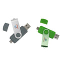 Swivel 8GB USB Flash Drive Memory Stick Storage Thumb U Disk for Smartphone PC Green