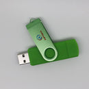 Swivel 64GB USB Flash Drive Memory Stick Storage Thumb U Disk for Smartphone PC Green