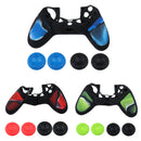 2Pair Thumbstick Cap Silicone Camo Skin Grip Case for PlayStation PS4 Red