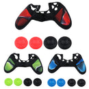 2Pair Thumbstick Cap Silicone Camo Skin Grip Case for PlayStation PS4 Red