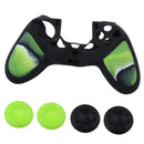 2Pair Silicone Thumbstick Grip Skin + Cover Case for PS4 Control Game Pad Green