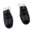 1Pair Anti-slip Grip Soft Rubber Rear Handle Grip for PS4 Dualshock 4 Durable Black+White