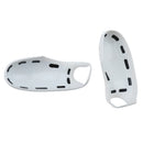 1Pair Anti-slip Grip Soft Rubber Rear Handle Grip for PS4 Dualshock 4 Durable Black+White