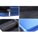Blue Portable Shockproof PU Carrying Case Bag with Zipper for HDD/Headsets/Cable