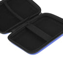 Blue Portable Shockproof PU Carrying Case Bag with Zipper for HDD/Headsets/Cable