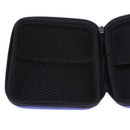Blue Portable Shockproof PU Carrying Case Bag with Zipper for HDD/Headsets/Cable