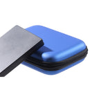 Blue Portable Shockproof PU Carrying Case Bag with Zipper for HDD/Headsets/Cable