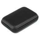 Black Portable Shockproof PU Carrying Case Bag with Zipper for HDD/Headsets/Cable