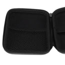 Black Portable Shockproof PU Carrying Case Bag with Zipper for HDD/Headsets/Cable