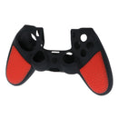 4 Pieces Thumbstick Cap Silicone Camo Skin Grip Case for PlayStation PS4 Red