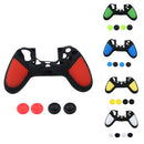 4 Pieces Thumbstick Cap Silicone Camo Skin Grip Case for PlayStation PS4 Red