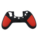 4 Pieces Thumbstick Cap Silicone Camo Skin Grip Case for PlayStation PS4 Red
