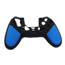 4 Pieces Thumbstick Cap Silicone Camo Skin Grip Case for PlayStation PS4 Blue