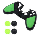 4 Pieces Thumbstick Cap Silicone Camo Skin Grip Case for PlayStation PS4 Green