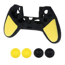 4 Pieces Thumbstick Cap Silicone Camo Skin Grip Case for PlayStation PS4 Yellow