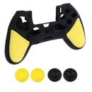 4 Pieces Thumbstick Cap Silicone Camo Skin Grip Case for PlayStation PS4 Yellow
