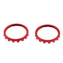 Custom Individualized Chrome Joysticks Thumbstick Grip Accent Rings + Teardown Rod for Xbox One Elite Console Controller Red