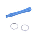 High-end Chrome Thumbstick Accent Rings With Teardown Rod Tool for Xbox One Elite Controller Silver