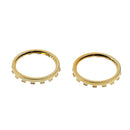 Unique Design Custom Chrome Accent Joystick Rings Set for Xbox One Elite Replacement Analog Sticks Game Controller Gold