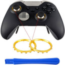 Unique Design Custom Chrome Accent Joystick Rings Set for Xbox One Elite Replacement Analog Sticks Game Controller Gold