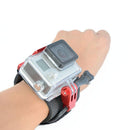 Adjustable Camera Wrist Strap Wristband W/ Screw For GoPro Hero 3+/4 for Surfing Skiing Cycling Red